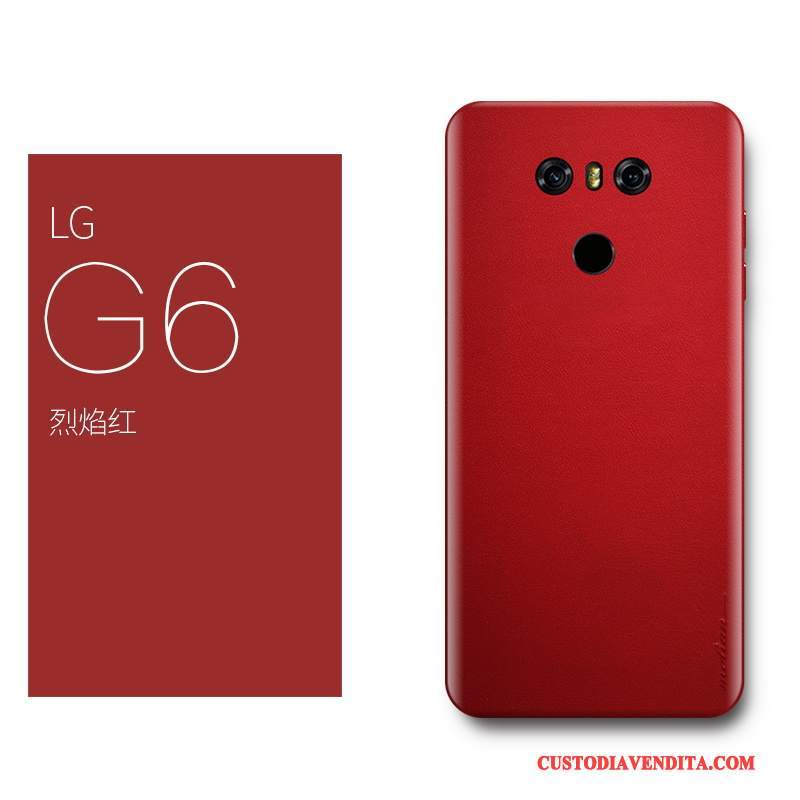 Custodia Lg G6 Pelle Sottile Rosso, Cover Lg G6 Creativo Tutto Incluso Lusso