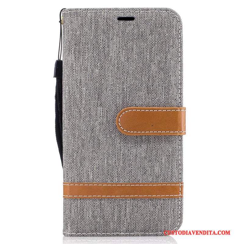 Custodia Lg G6 Protezione Grigio Denim, Cover Lg G6 Pelle