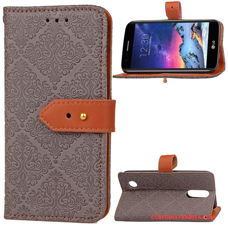 Custodia Lg K10 2017 Folio Anti-cadutatelefono, Cover Lg K10 2017 Pelle Morbido Europa