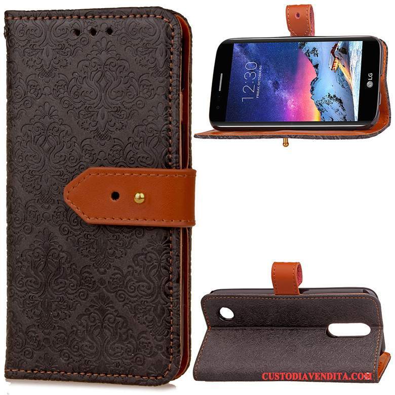 Custodia Lg K10 2017 Folio Anti-cadutatelefono, Cover Lg K10 2017 Pelle Morbido Europa