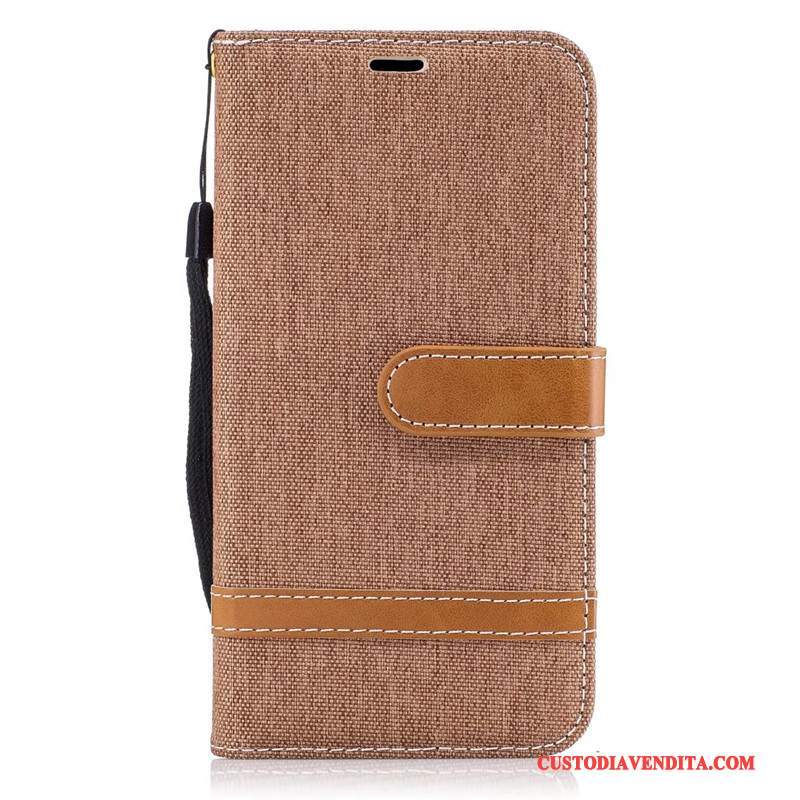 Custodia Lg K10 Portafoglio Porpora Nuovo, Cover Lg K10 Folio Tendenza Denim