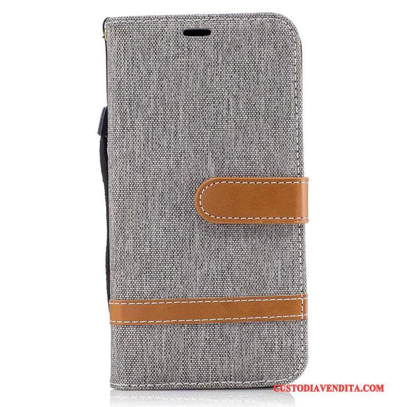 Custodia Lg K10 Portafoglio Porpora Nuovo, Cover Lg K10 Folio Tendenza Denim