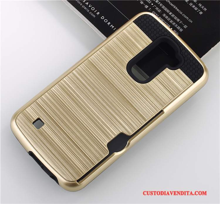 Custodia Lg K10 Silicone Carta Oro, Cover Lg K10 Seta Anti-caduta