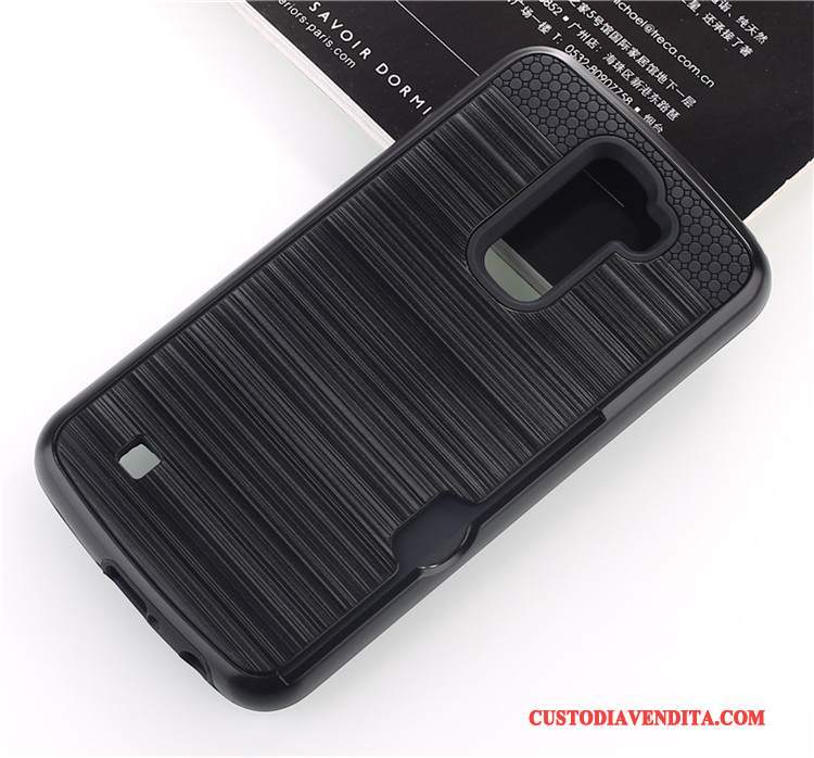 Custodia Lg K10 Silicone Carta Oro, Cover Lg K10 Seta Anti-caduta