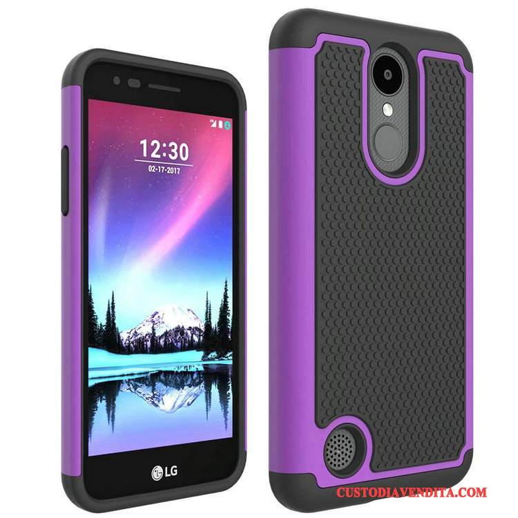 Custodia Lg K4 2017 Protezione Telefono Porpora, Cover Lg K4 2017 Modello Anti-caduta