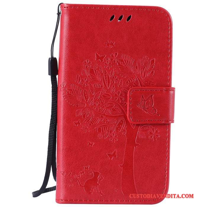 Custodia Lg K4 Silicone Rosso Anti-caduta, Cover Lg K4 Folio Morbidotelefono