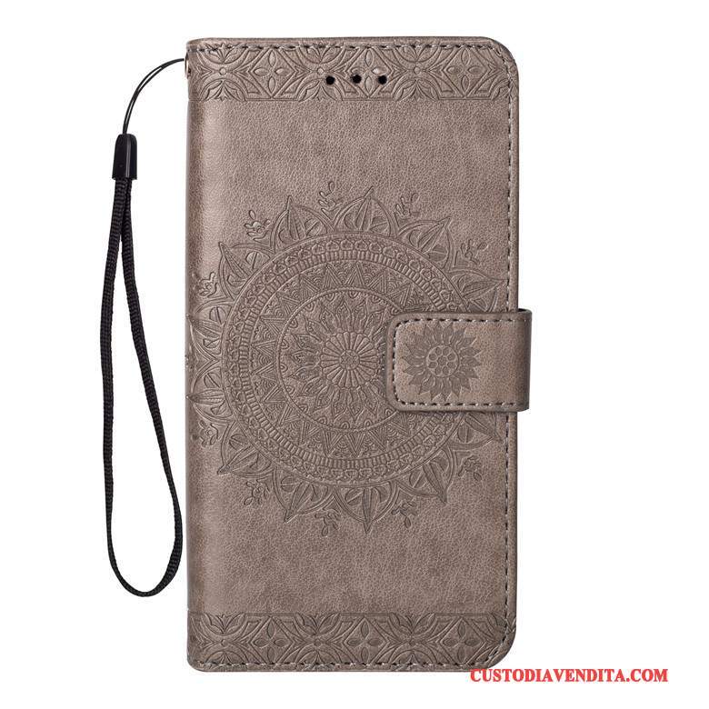 Custodia Lg K8 2017 Folio Anti-caduta Tendenza, Cover Lg K8 2017 Pelle Nerotelefono