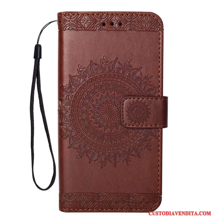 Custodia Lg K8 2017 Folio Anti-caduta Tendenza, Cover Lg K8 2017 Pelle Nerotelefono