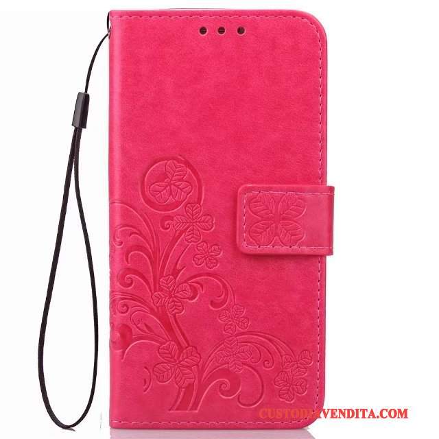 Custodia Lg K8 2017 Pelle Rosso, Cover Lg K8 2017 Portafoglio