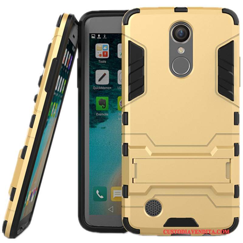 Custodia Lg K8 2017 Protezione Telefono Oro, Cover Lg K8 2017 Difficile Supporto