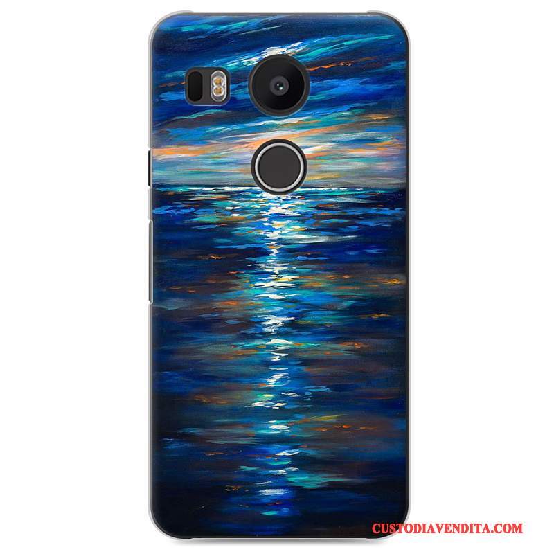 Custodia Lg Nexus 5x Colore Difficiletelefono, Cover Lg Nexus 5x Cartone Animato Blu Bello