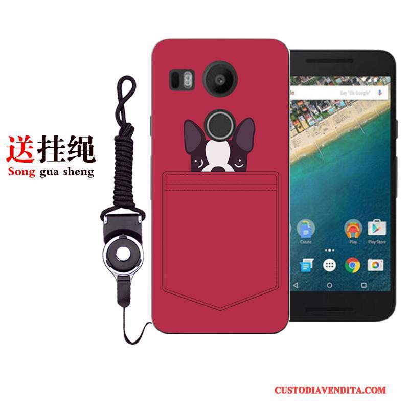 Custodia Lg Nexus 5x Colore Telefono Grigio, Cover Lg Nexus 5x Cartone Animato Morbido Rosso