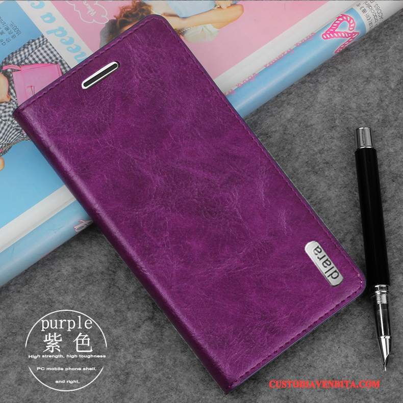 Custodia Lg Nexus 5x Pelle Porpora Colore Profondo, Cover Lg Nexus 5x Folio Telefono