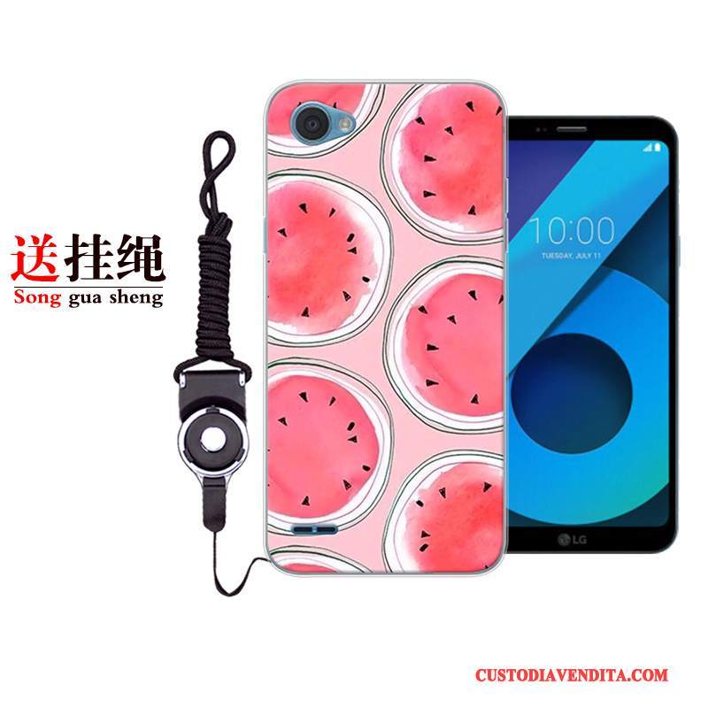 Custodia Lg Q6 Cartone Animato Bello Di Personalità, Cover Lg Q6 Creativo Nero Morbido