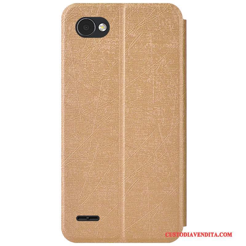 Custodia Lg Q6 Pelle Oro Supporto, Cover Lg Q6 Folio Telefono Colore