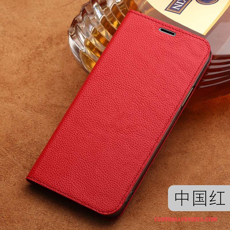 Custodia Lg Q6 Protezione Lusso Rosso, Cover Lg Q6 Pelle Telefono Affari