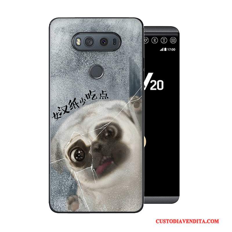 Custodia Lg V20 Cartone Animato Telefono Anti-caduta, Cover Lg V20 Creativo Grigio Morbido