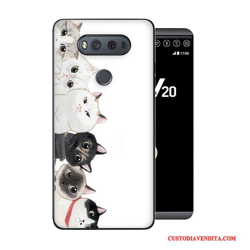 Custodia Lg V20 Cartone Animato Telefono Anti-caduta, Cover Lg V20 Creativo Grigio Morbido