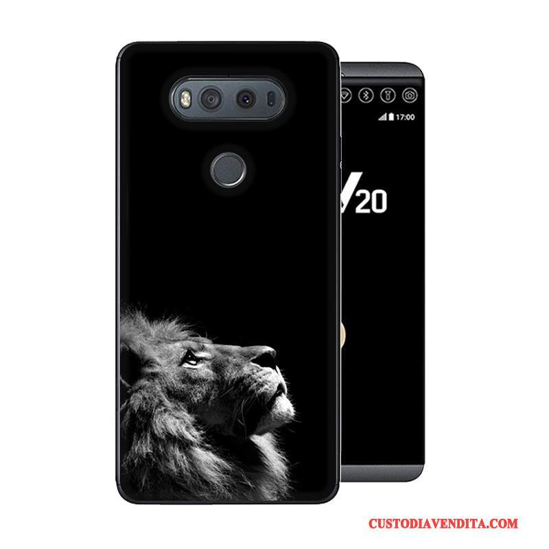 Custodia Lg V20 Cartone Animato Telefono Anti-caduta, Cover Lg V20 Creativo Grigio Morbido