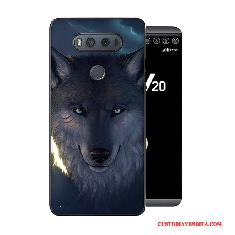 Custodia Lg V20 Cartone Animato Telefono Anti-caduta, Cover Lg V20 Creativo Grigio Morbido