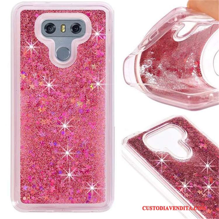 Custodia Lg V20 Creativo Telefono Liquido, Cover Lg V20 Protezione Sabbie Mobili Rosa