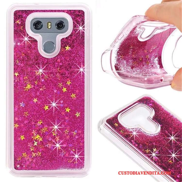 Custodia Lg V20 Creativo Telefono Liquido, Cover Lg V20 Protezione Sabbie Mobili Rosa