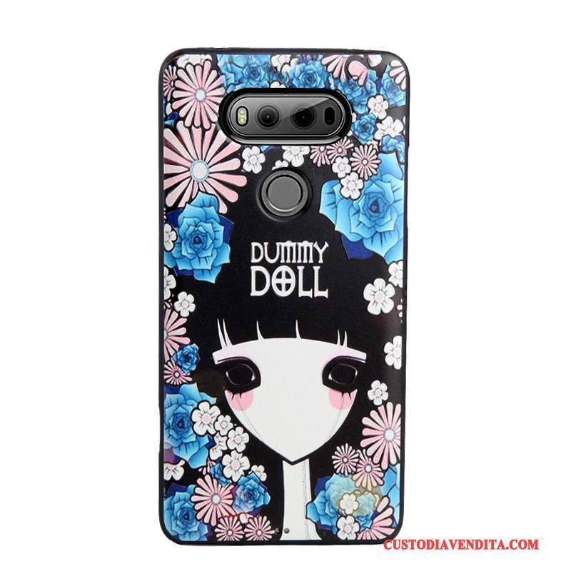 Custodia Lg V20 Goffratura Telefono Morbido, Cover Lg V20 Colore Tendenza Blu