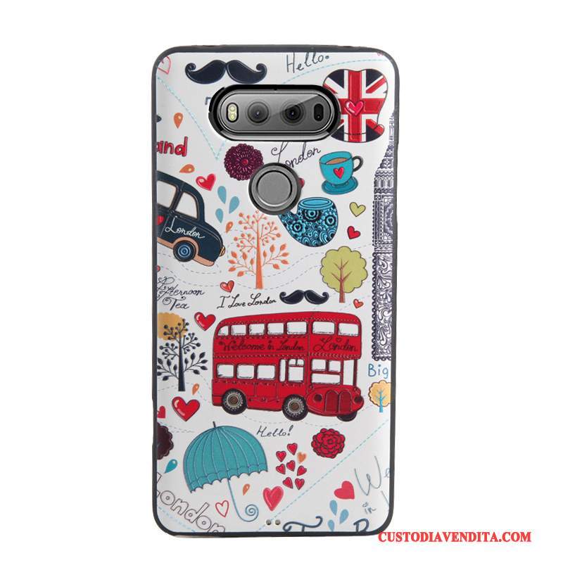 Custodia Lg V20 Goffratura Telefono Morbido, Cover Lg V20 Colore Tendenza Blu