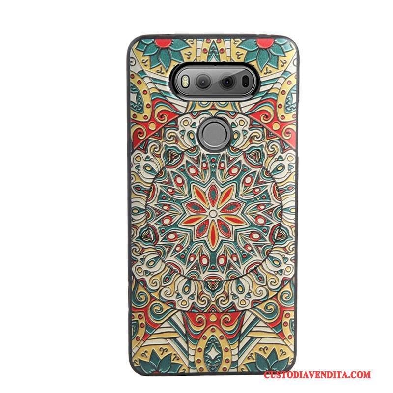 Custodia Lg V20 Goffratura Telefono Morbido, Cover Lg V20 Colore Tendenza Blu