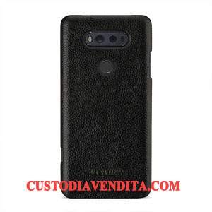 Custodia Lg V20 Pelle Anti-caduta Verde, Cover Lg V20 Protezione Antiscivolotelefono