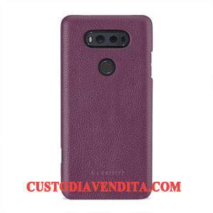 Custodia Lg V20 Pelle Anti-caduta Verde, Cover Lg V20 Protezione Antiscivolotelefono