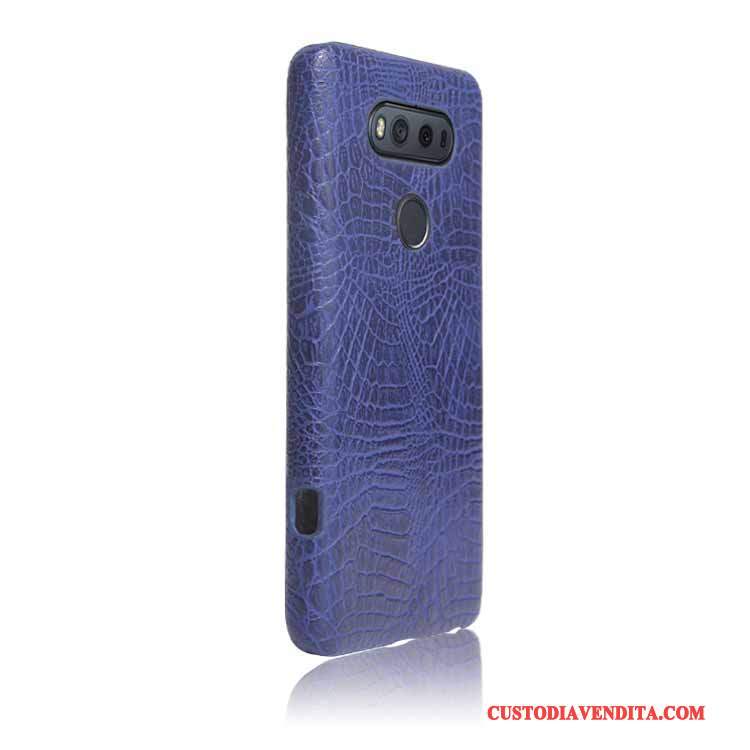 Custodia Lg V20 Pelle Telefono Bianco, Cover Lg V20 Protezione Leggere Modello Coccodrillo