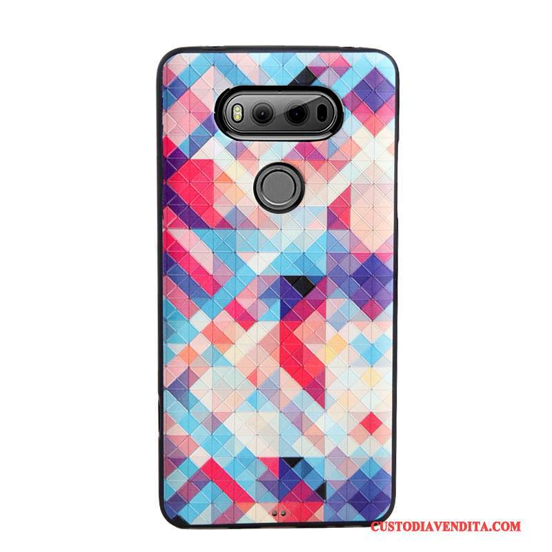 Custodia Lg V20 Protezione Telefono Ornamenti Appesi, Cover Lg V20 Goffratura Nero Anti-caduta