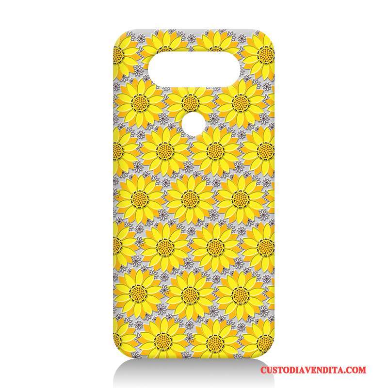 Custodia Lg V20 Silicone Morbido Giallo, Cover Lg V20 Cartone Animato Difficile Anti-caduta