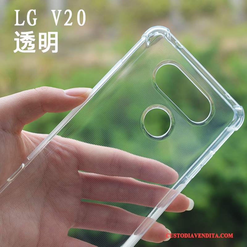 Custodia Lg V20 Silicone Morbido Trasparente, Cover Lg V20 Protezione Tutto Incluso Bianco