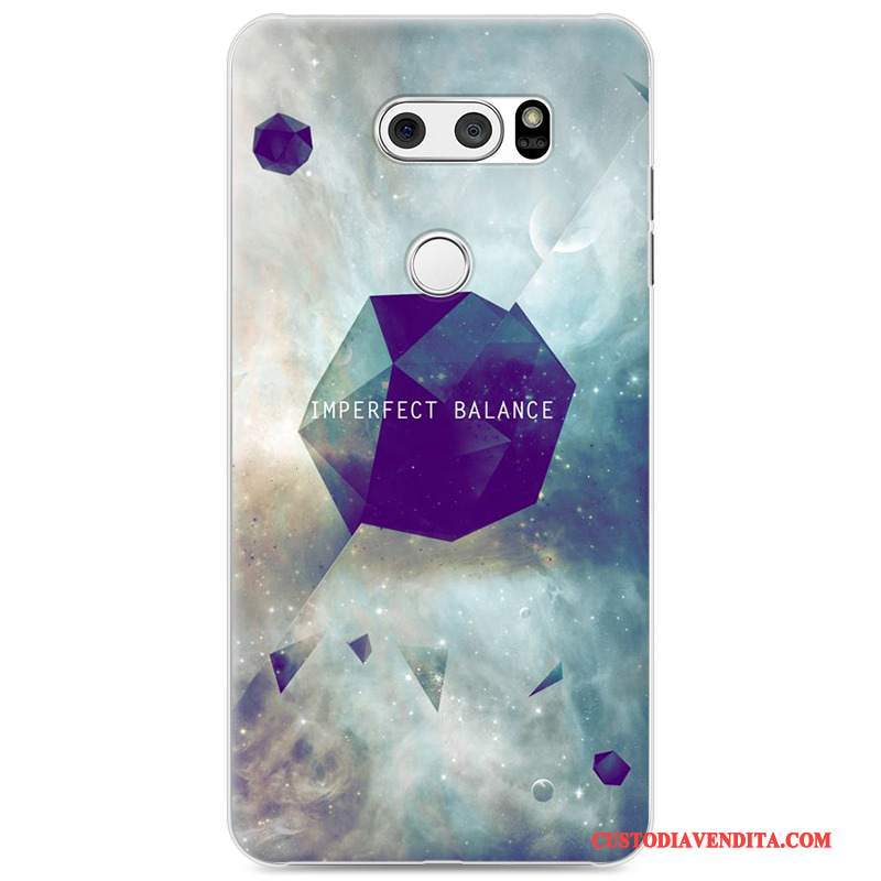 Custodia Lg V30 Cartone Animato Difficiletelefono, Cover Lg V30 Colore Blu Tendenza