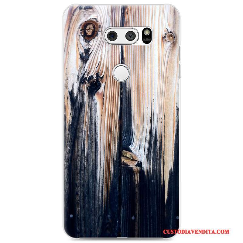 Custodia Lg V30 Colore Di Personalità Difficile, Cover Lg V30 Creativo Bianco Legno