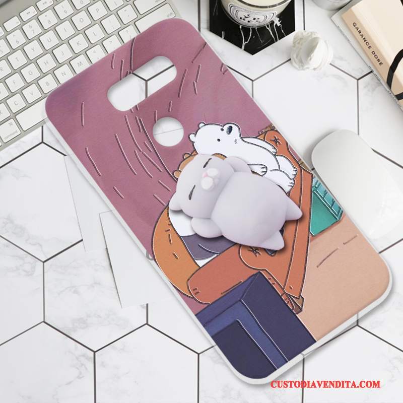 Custodia Lg V30 Creativo Telefono Tutto Incluso, Cover Lg V30 Silicone Decompressione Tridimensionale