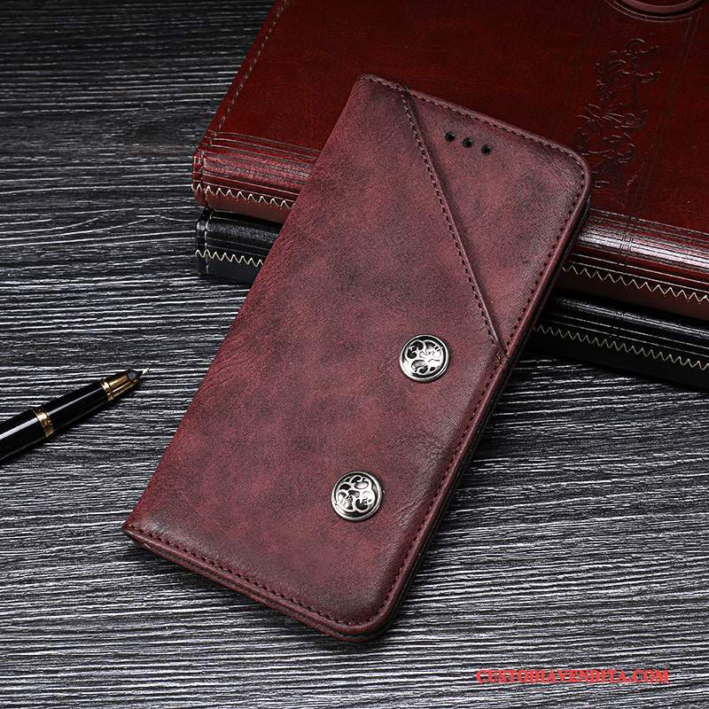 Custodia Lg V30 Pelle Anti-caduta Blu, Cover Lg V30 Folio Telefono