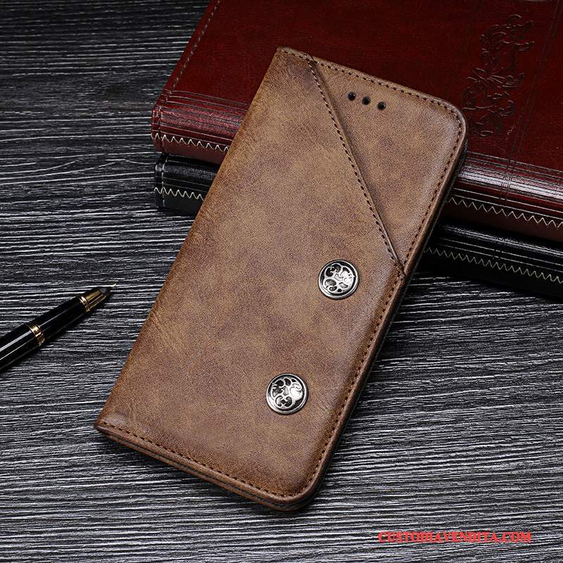 Custodia Lg V30 Pelle Anti-caduta Blu, Cover Lg V30 Folio Telefono