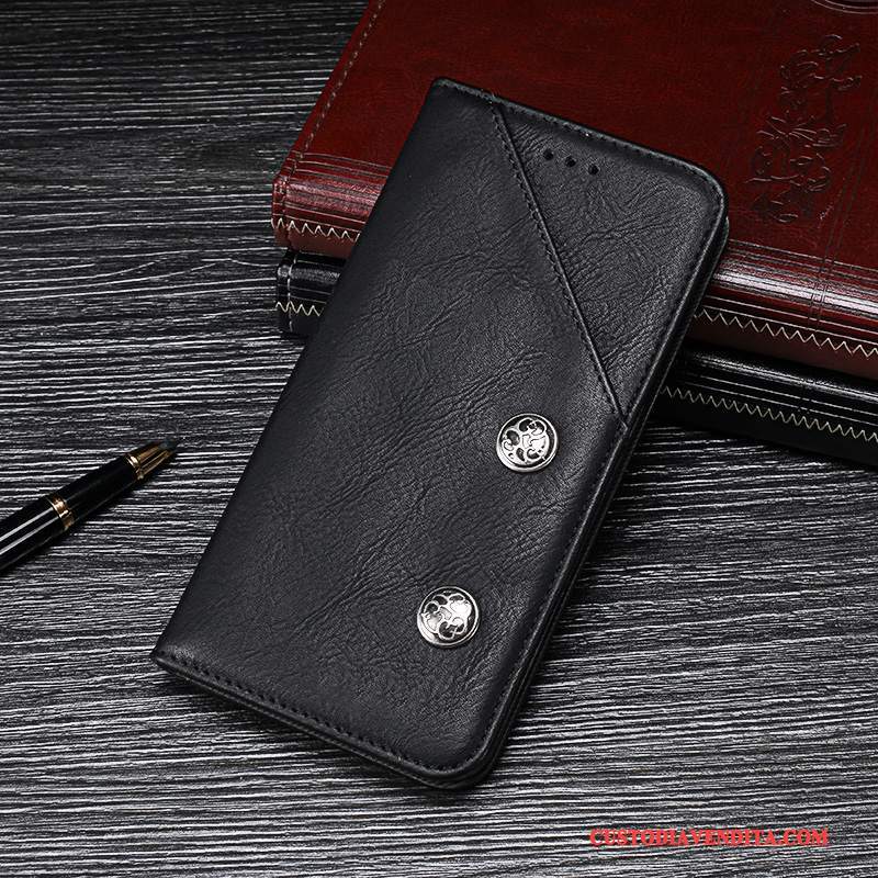 Custodia Lg V30 Pelle Anti-caduta Blu, Cover Lg V30 Folio Telefono