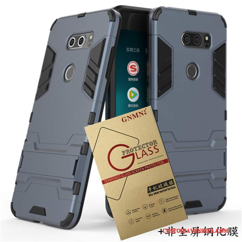 Custodia Lg V30 Protezione Anti-caduta Tendenza, Cover Lg V30 Blu Supporto