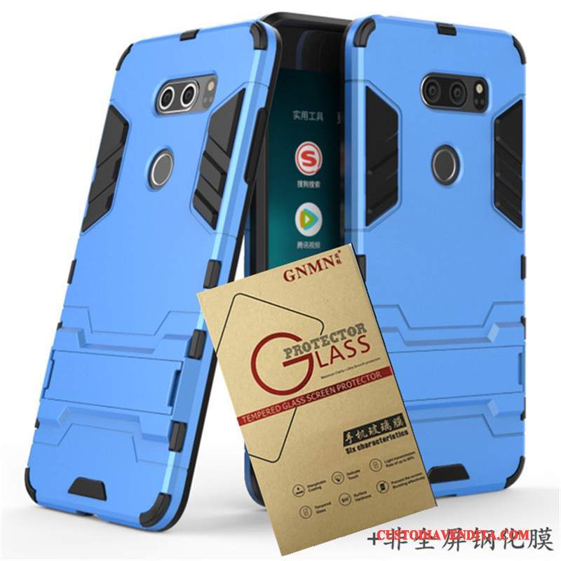 Custodia Lg V30 Protezione Anti-caduta Tendenza, Cover Lg V30 Blu Supporto