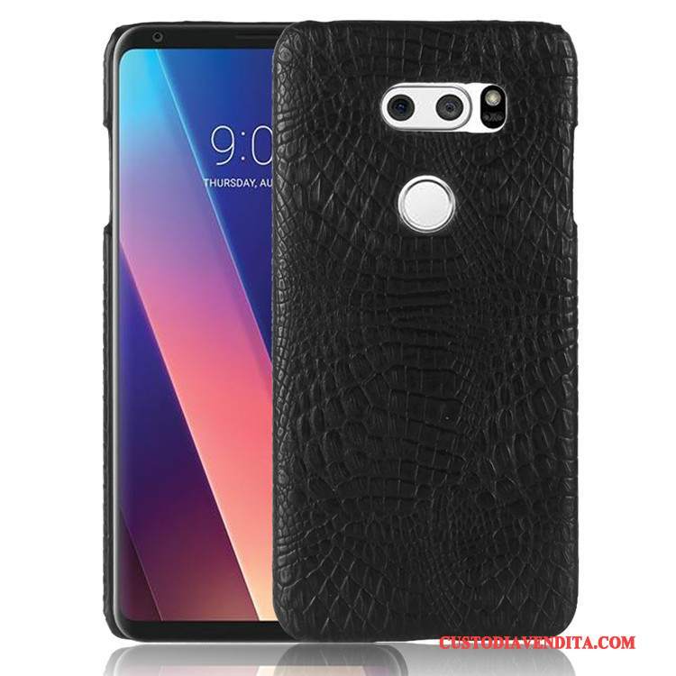 Custodia Lg V30 Protezione Difficiletelefono, Cover Lg V30 Pelle Anti-caduta Rosa