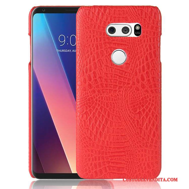 Custodia Lg V30 Protezione Difficiletelefono, Cover Lg V30 Pelle Anti-caduta Rosa