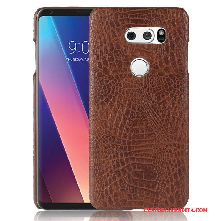 Custodia Lg V30 Protezione Difficiletelefono, Cover Lg V30 Pelle Anti-caduta Rosa