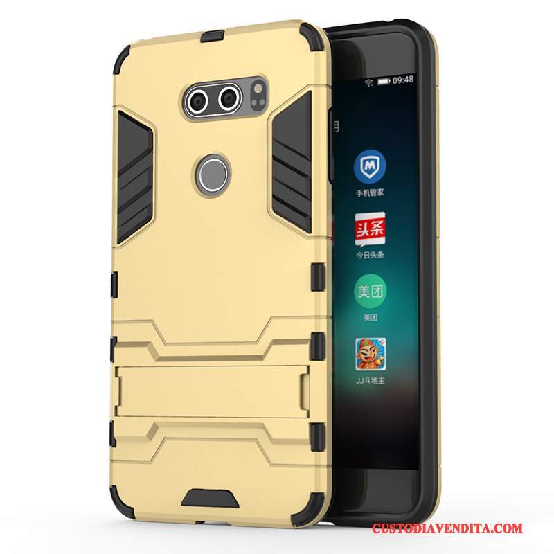 Custodia Lg V30 Protezione Oro Anti-caduta, Cover Lg V30 Difficiletelefono