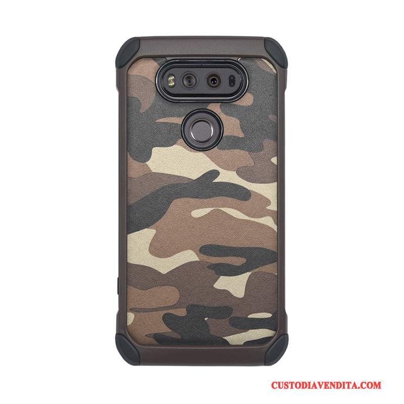 Custodia Lg V30 Silicone Di Personalità Camuffamento, Cover Lg V30 Creativo Telefono Morbido