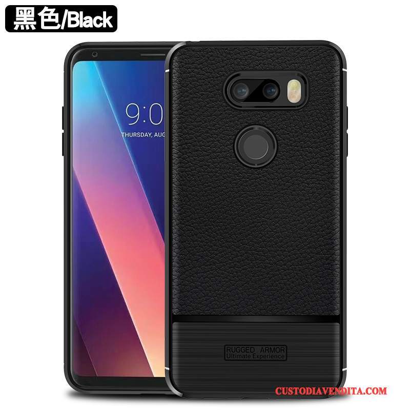 Custodia Lg V30 Silicone Morbidotelefono, Cover Lg V30 Protezione Anti-caduta Grigio