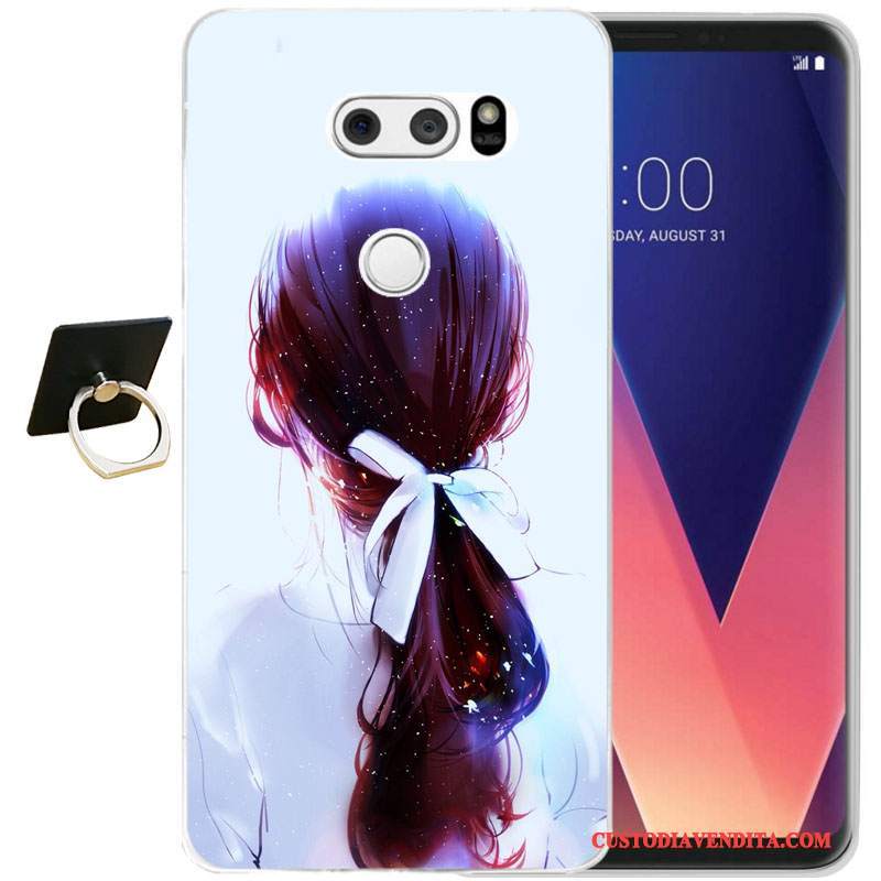 Custodia Lg V30 Silicone Tutto Inclusotelefono, Cover Lg V30 Moda Morbido Nero